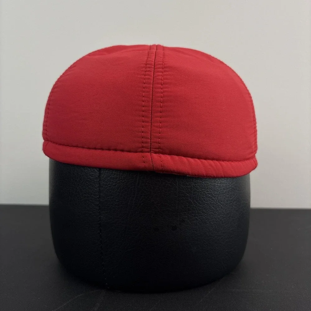 Vintage Scala Winter Trapper Hat Red Bomber Fur Lined Cap Snapback Adjustable